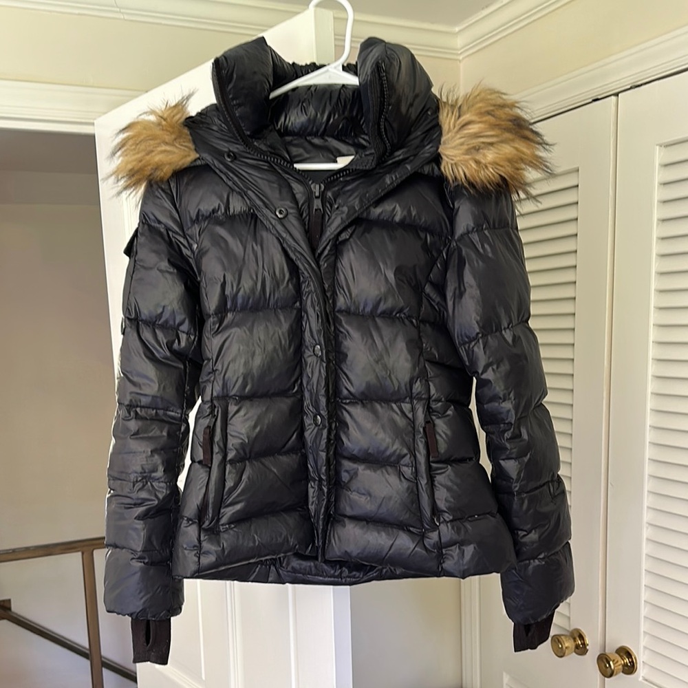 s13 black glossy puffer, i think it’s a sam jacket but slightly different brand